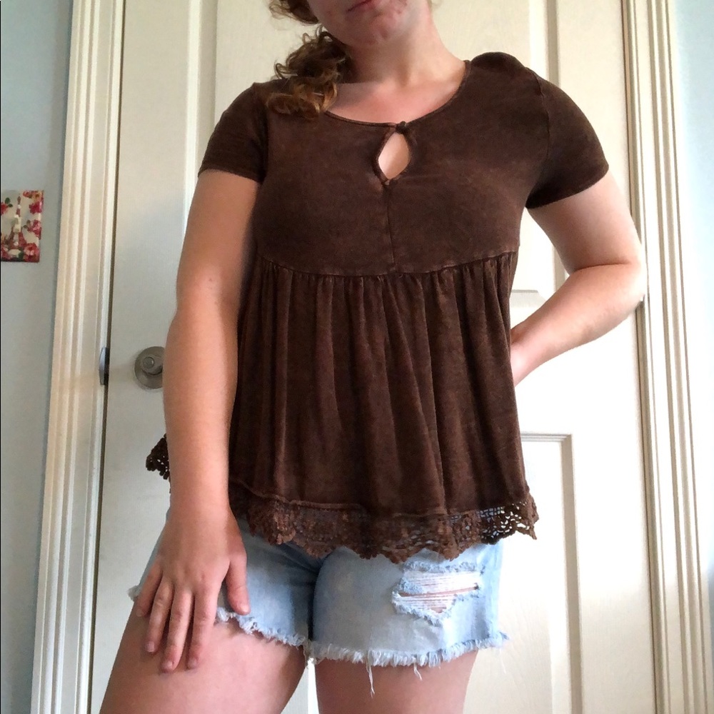 Altar’d State Brown Blouse